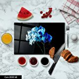 ANTİBAKTERİYEL CAM KESME TAHTASI | BASKILI KESİM TABLASI | 25x35 cm